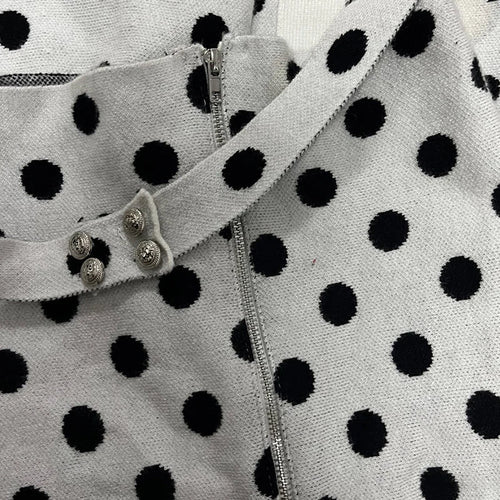 Load image into Gallery viewer, Halter Backless Polka Dot Dress For Women Fashion Square Collar Sleeveless High Waist A-line Knit Mini Dress Elegant
