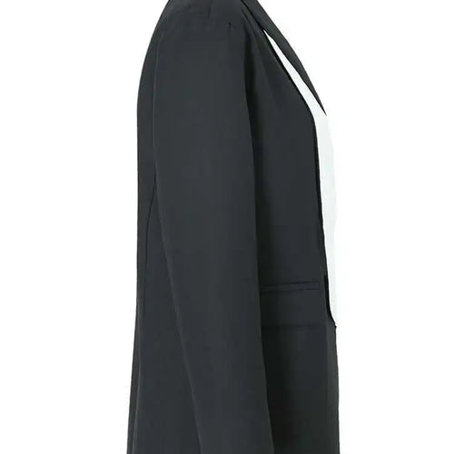 Load image into Gallery viewer, Women Black Color-block Big Size Blazer New Lapel Long Sleeve Loose Fit Jacket Fashion Tide Spring Autumn 2025 1DF3285
