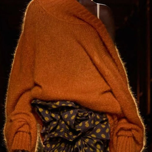 Load image into Gallery viewer, Solid Loose Irregular Sweaters for Women Diagonal Collar Long Sleeves Casual Sweater Female Fashion Clothing New
