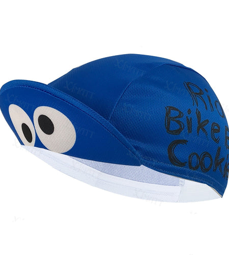 Classic Ride Bike Eat Cookie Big Eyes Polyester Cycling Caps Quick Dry Breathable Bicycle Sports  Men's Hat