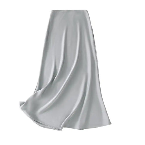 Load image into Gallery viewer, Korean Fashion Solid Elegant High Waist Zipper Long Skirt Women's Summer Vacation Party Wrapped Hip A-line Skirt 2024 Streetwear
