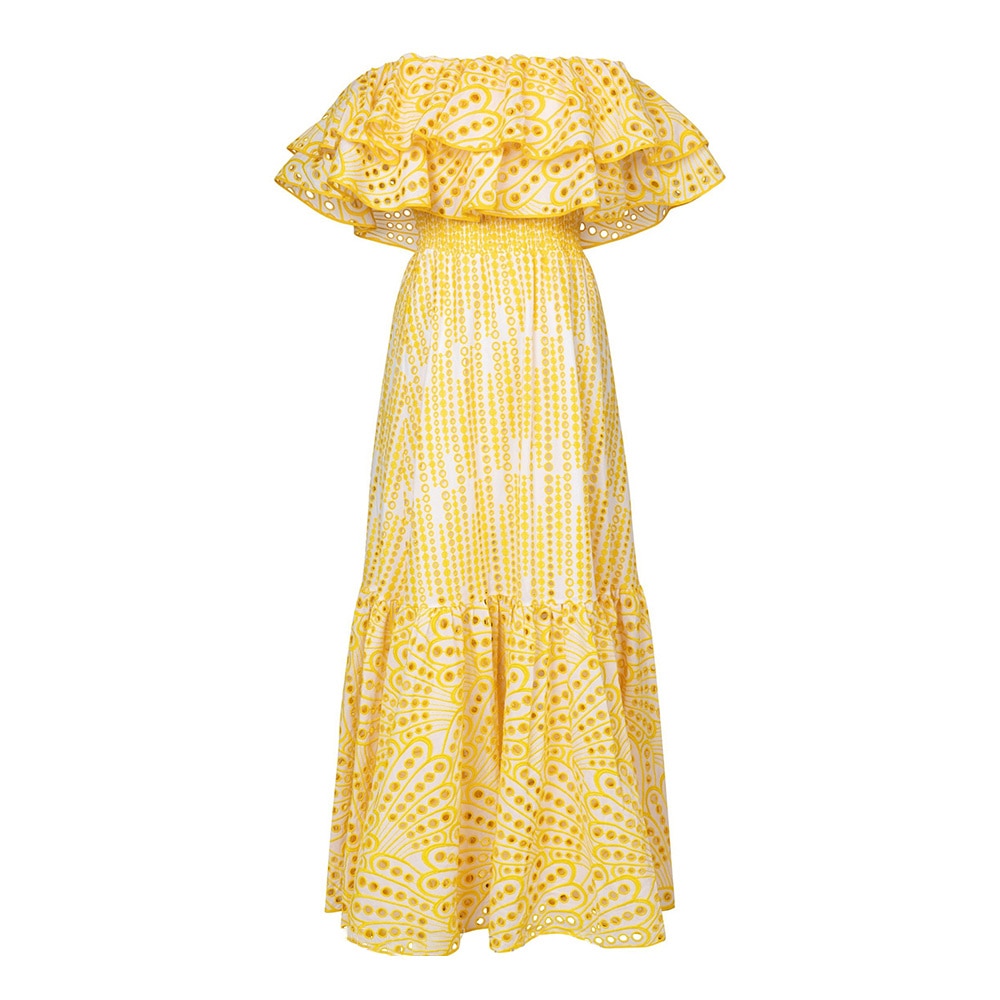 A Line Elegant Dresses For Women Slash Neck Butterfly Sleeve High Waist Folds Hit Color Dress Femlae Fashion