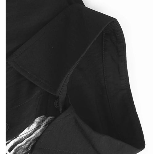 Load image into Gallery viewer, Women Black Irregular Printed Big Size Casual Blouse New Lapel Short Sleeve Shirt Fashion Tide Spring Summer 2025 1DJ1580
