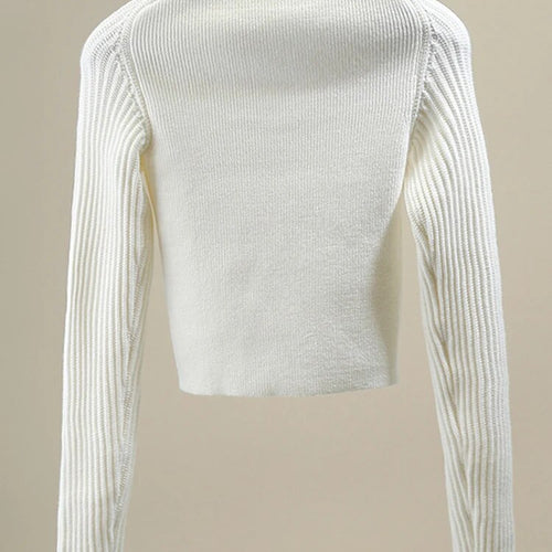Load image into Gallery viewer, Knitting Hollow Out Sweaters For Women Round Neck Long Sleeve Pullover Minimalist Temperament Sweater Female
