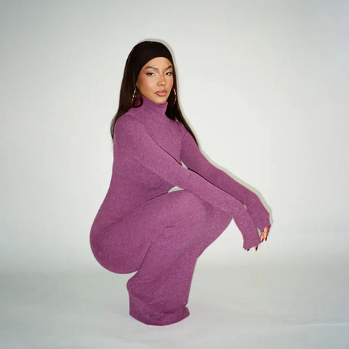 Load image into Gallery viewer, Turtleneck Long Sleeve Maxi Dress For Women Autumn New Elegant Solid Slim Fit High Waist Sexy Long Dress Ladies New
