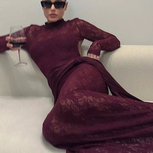 Load image into Gallery viewer, Sexy Lace Patchwork Backless Bodycon Party Club Evening Dress Women 2025 Winter New Female Dress Slim Fit Lace Vestido
