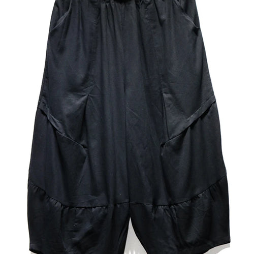 Load image into Gallery viewer, High Elastic Waist Black Pleated Brief Calf-Length Pants New Trousers Women Fashion Tide Spring Autumn 2025 1DJ0226
