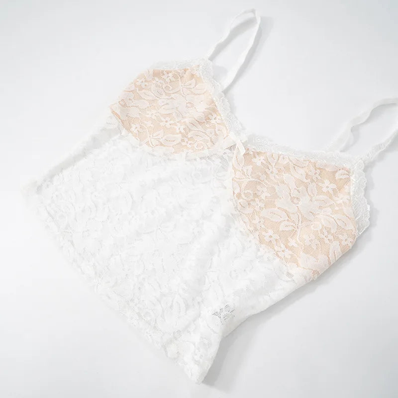 Lace Sexy Two Piece Sets Women Lace Halter Cropped Tops And Skirt Ladies Print Contrast Color Club Party 2 Piece Sets