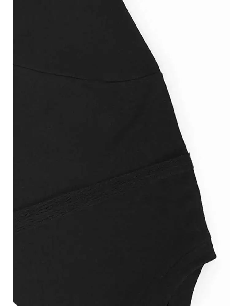 Women Gray Mesh Spliced Big Size Casual Midi Dress New Round Neck Short Sleeve Fashion Tide Spring Summer 2025 1DH9817