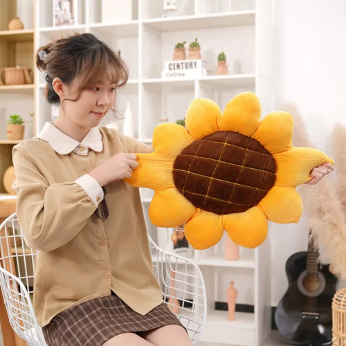 Load image into Gallery viewer, 40cm Kawaii Sunflower Plush Pillow Cushion Soft Sunflower Plant Mat Stuffed Sofa Bed Sleeping Back Cushion Decor Gifts
