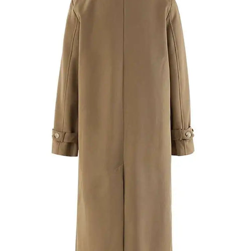 Load image into Gallery viewer, Women Khaki Belted Big Size Long Elegant Trench New V-neck Long Sleeve Windbreaker Fashion Tide Spring Autumn 2025 7AB252
