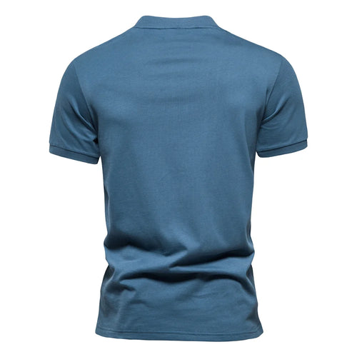 Load image into Gallery viewer, 100% Cotton Men&#39;s T-shirt  Solid Color Casual V-neck Zipper T shirt for Men New Summer High Quality Brand Men Tops Tees
