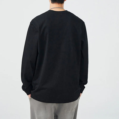 Load image into Gallery viewer, Men's Long Sleeved T-shirt Round Neck Solid Color Pullover Casual Top New Spring Loose Fashion Trend 2025 Male 9W1316
