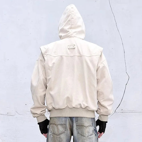 Load image into Gallery viewer, Men&#39;s Winter American Cotton Jackets Denim Washed Hooded Solid Color Thickening Casual Fashion Padded CoatsTrend 9C8965
