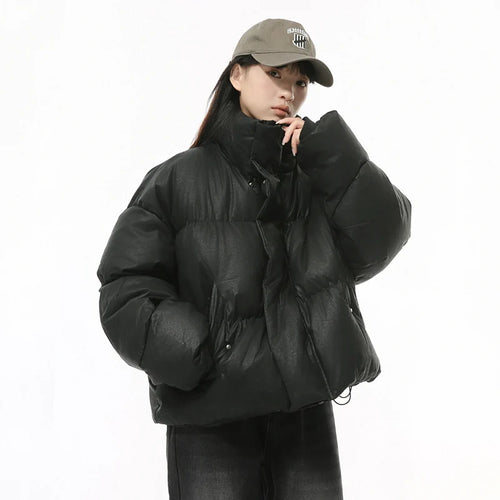 Load image into Gallery viewer, Korean Style Men&#39;s Parkas Stand Collar Thickened Soli D Color Simple Drawstring Winter Casual Short Padded Jackets 9C8970
