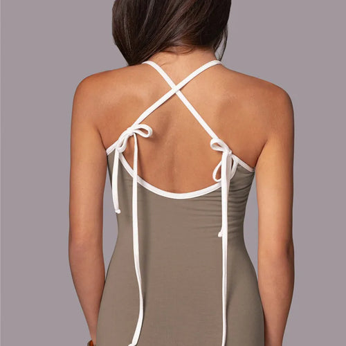 Load image into Gallery viewer, Spaghetti Strap Lace-up Sexy Maxi Dress For Women Gown Fashion Sleeveless Backless Bodycon Evening Sexy Long Dress
