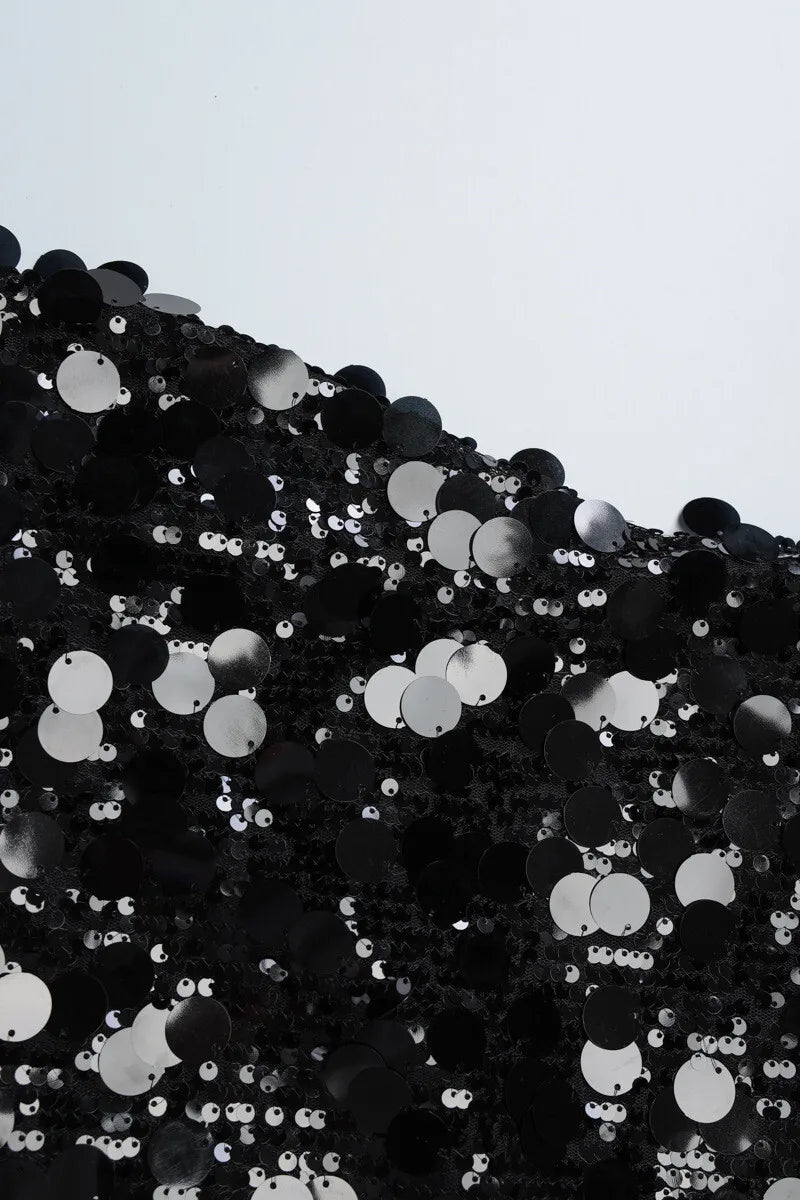 Sequins Strapless Backless Sexy Mini Dress For Women Robe Fashion Off-shoulder Sleeveless Sparkle Shiny Club Dress