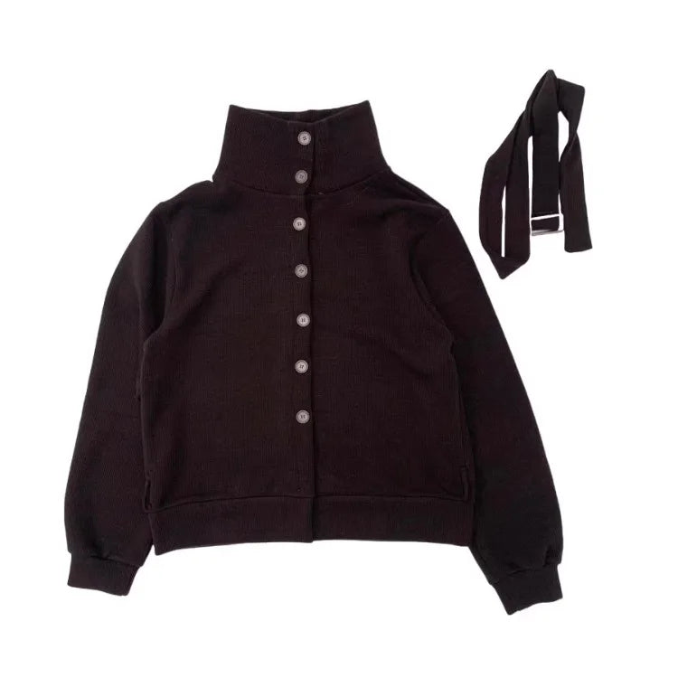 Knitting Cardigan Coats Women's Clothing Turtleneck Bandage Sueter Mujer Casual Fashion Pull Femme Loose Korean Sweater Jackets