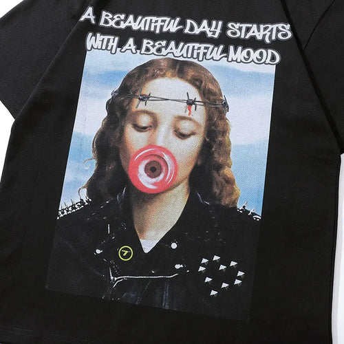 Load image into Gallery viewer, Hip Hop Tshirt Streetwear Girl Graphic Printed Short Sleeve T-Shirts Hip Hop Punk Gothic Oversize Tops Harajuku Casual Baggy Tee
