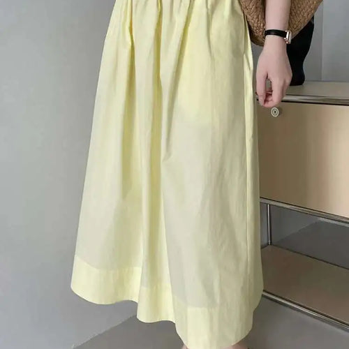 Load image into Gallery viewer, High Elastic Waist Blue Yellow Brief Casual A-line Half-body Skirt Women Fashion Tide New Spring Autumn 2025 1DH5609
