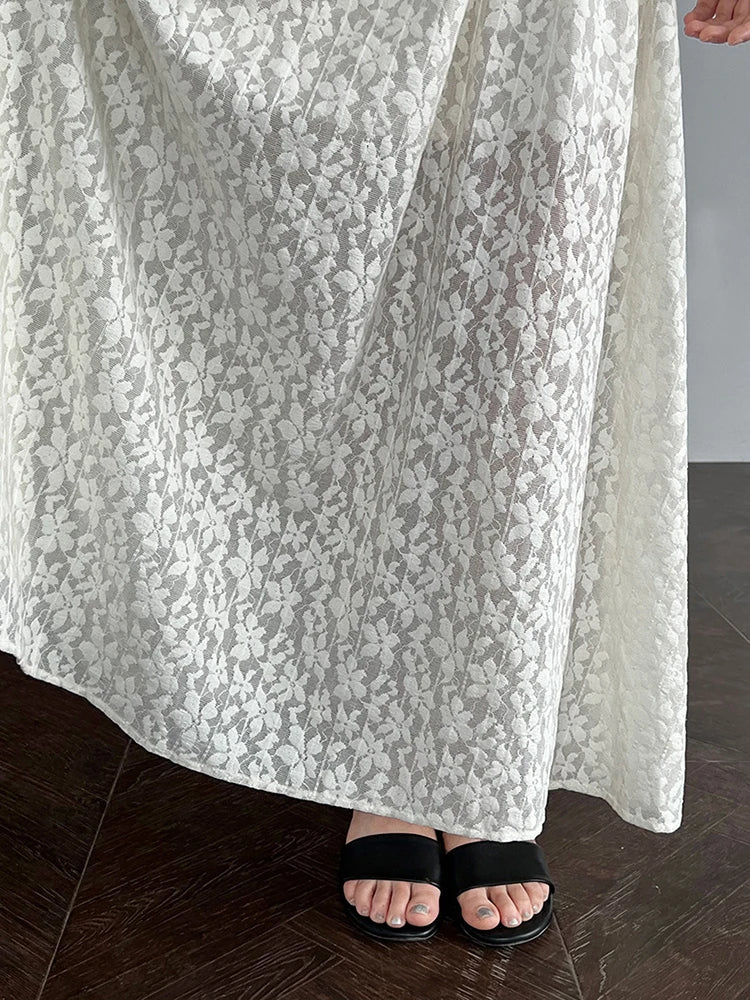 Women Green Printed Bandage Long Spaghetti Strap Dress New V-Neck Sleeveless Fashion Tide Spring Summer 2025 1DJ1311