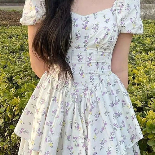 Cute short 2024 floral dresses