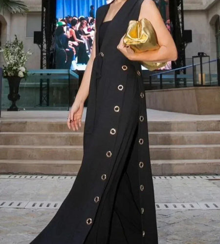 Vest Outerwear Tops for Woman 2025 Summer Spring Hollow Split-Joint Streamer Womens X-long Traf Trench INS Y2k Style