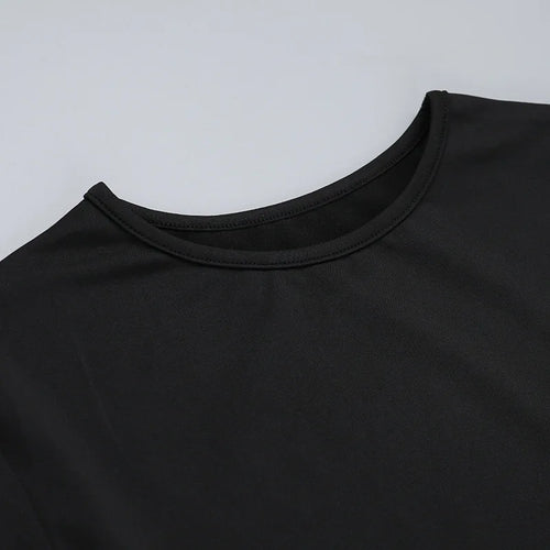 Load image into Gallery viewer, Patchwork Sexy Mini Dress For Women Autumn New Contrasting Color O Neck Long Sleeve High Waist A-line Sexy Dress
