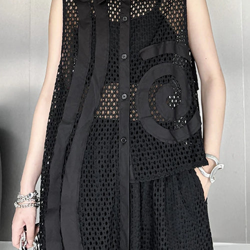 Load image into Gallery viewer, Big Size Black Grid Vest Wide Leg Pants Two Piece Suit New Lapel Sleeveless Women Fashion Tide Spring Autumn 2025 1DJ1417
