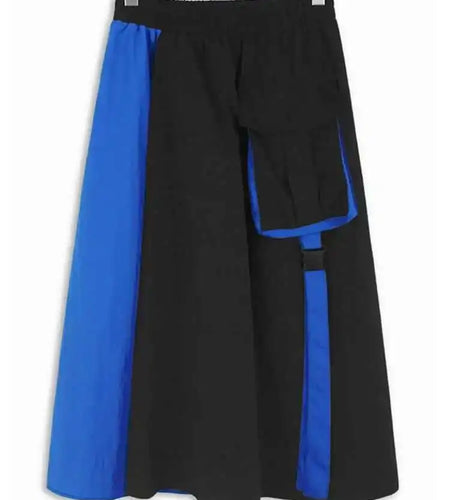 Blue Big Size Shirt Half-body Skirt Two Pieces Suit New Lapel Long Sleeve Women Fashion Tide Spring Autumn 2025 1DH7625