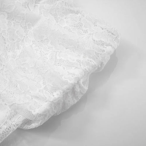 Load image into Gallery viewer, White Lace Sexy Two Piece Sets Woman Halter Top And Long Maxi Skirt Ladies Fashion Sheer Mesh Elegant Matching Sets
