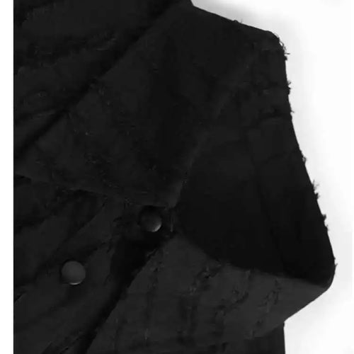 Load image into Gallery viewer, Women Black Irregular Tassels Big Size Vintage Blouse New Lapel Long Sleeve Shirt Fashion Tide Spring Autumn 2025 1DH7095
