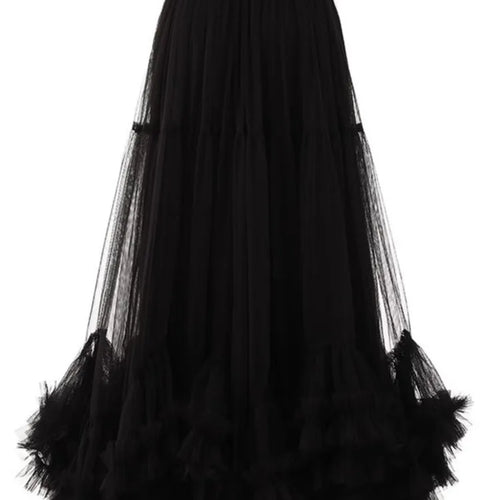 Load image into Gallery viewer, High Elastic Waist Red Mech Ruffles A-line Elegant Midi Half-body Skirt Women Fashion New Spring Autumn 2025 1DH2027
