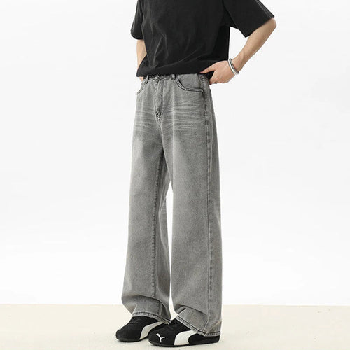 Load image into Gallery viewer, Men&#39;s Jeans Summer New High Street American Style Cat Beard Design Solid Color Simple Denim Pants Male Trousers 9W1810
