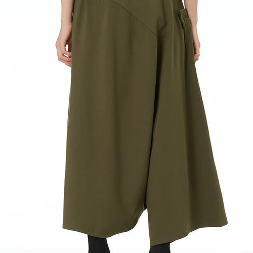 Load image into Gallery viewer, High Elastic Waist Army Green Brief Big Size Cross Pants New Trousers Women Fashion Tide Spring Autumn 2025 1DJ0040
