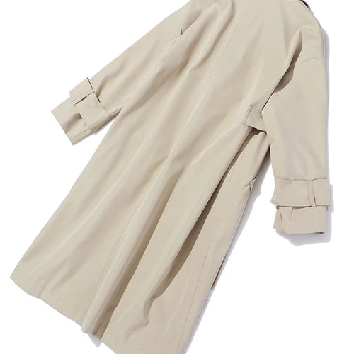 Load image into Gallery viewer, Women Khaki Big Size Asymmetrical Trench New Lapel Long Sleeve Loose Fit Windbreaker Fashion Spring Autumn 2025 1K912
