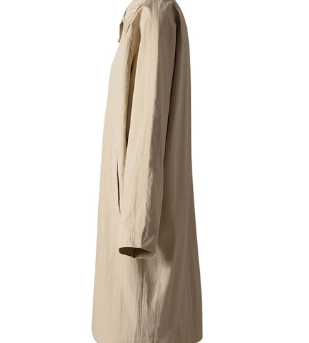 Women Khaki Metal Shaped Big Size Long Trench New Lapel Long Sleeve Windbreaker Fashion Tide Spring Autumn 2025 CPG2854