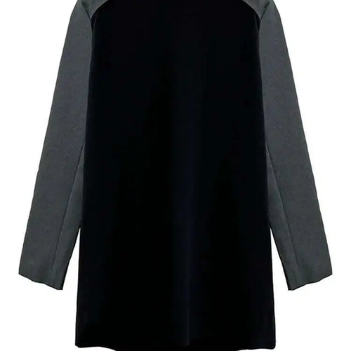 Load image into Gallery viewer, Women Black Color-block Blazer Fabric Elegant Mini Dress New Round Neck Long Sleeve Fashion Spring Autumn 2025 1DH9822
