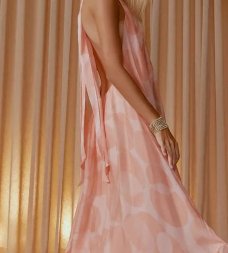 Hit Color Loose Casual Dresses For Women O Neck Sleeveless High Waist Temperament Long Dress Female Fashion Style