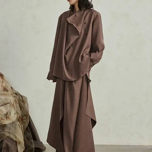 Load image into Gallery viewer, Big Size T-shirt Wide Leg Pants Two Piece Suit New Turtleneck Long Sleeve Women Fashion Tide Spring Autumn 2025 1DH4984
