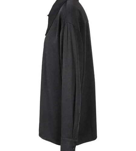 Women White Irregular Big Size Casual Blouse New Lapel Long Sleeve Loose Fit Shirt Fashion Tide Spring Autumn 2025 CPG0792