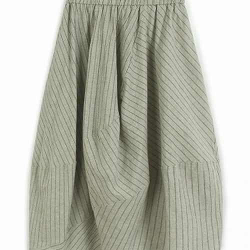 Load image into Gallery viewer, High Elastic Waist Black Striped Pocket Casual A-line Half-body Skirt Women Fashion Tide New Spring Autumn 2025 1DJ1205
