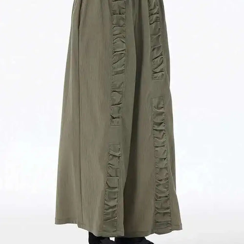 Load image into Gallery viewer, High Elastic Waist Army Green Pleated Long Wide Leg Pants New Trousers Women Fashion Tide Spring Autumn 2025 1DH6677
