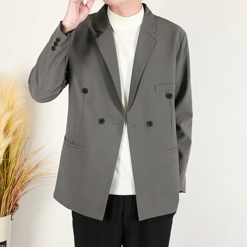 Load image into Gallery viewer, Business Casual Men&#39;s Suit Jackets Double Breasted Korean Style Menswear Loose Solid Color New Male Blazers Spring 9W1227
