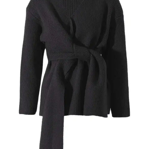 Load image into Gallery viewer, Gray Irregular Bandage Elegant Sweater Round Neck Long Sleeve Women Pullovers New Fashion Tide Autumn Winter 2025 2R4635
