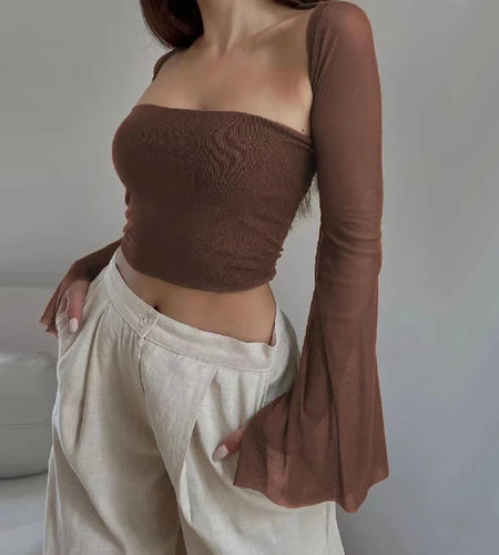 2 Piece Outfit Women Tube Top with Shrug Off Shoulder Sleeveless Vest and Flared Cardigan Shrug y2k Clothes Streetwear