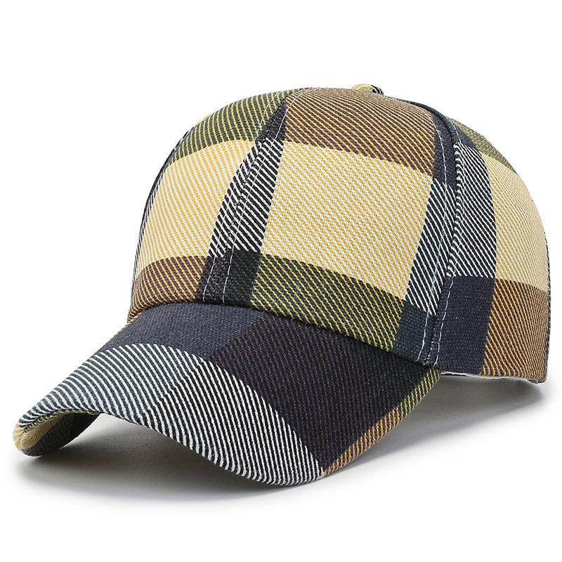 Spring Summer Women Men Plaid Baseball Caps Outdoor Cool Lady Male Sun Cap Hat For Women Men Fashion