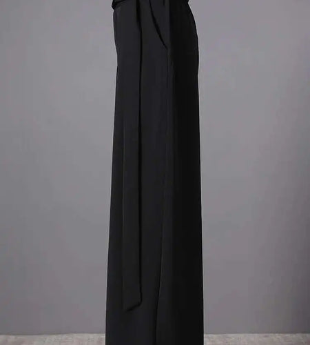 High Elastic Waist White Belted Pleated Long Wide Leg Pants New Trousers Women Fashion Tide Spring Autumn 2025 CPG2807
