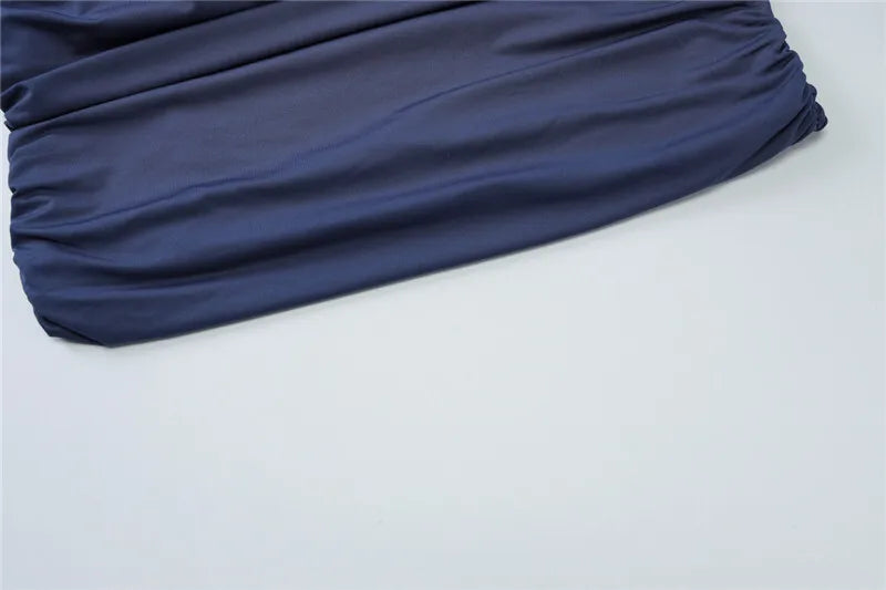 Sleeveless Ruched Sexy Mini Dress For Women Robe New Fashion Solid U Neck Sleeveless Bodycon Club Dress Partywear