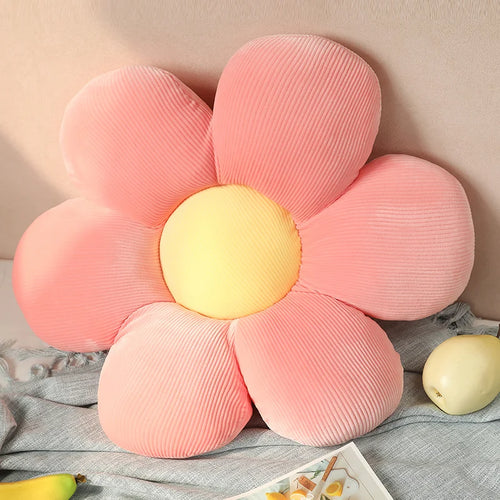 Load image into Gallery viewer, 30/75cm six Petal Flower Cushion Girly Room Decor Sunflower Pillow Bay Window Grey Flower Setting for Kids Bedroom Seat Pillow v1
